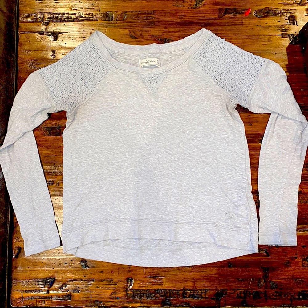 Abercrombie Silver Gray Long Sleeve